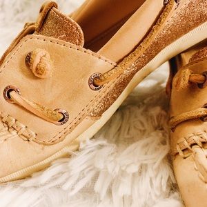 Rose Gold Sperry Shoes